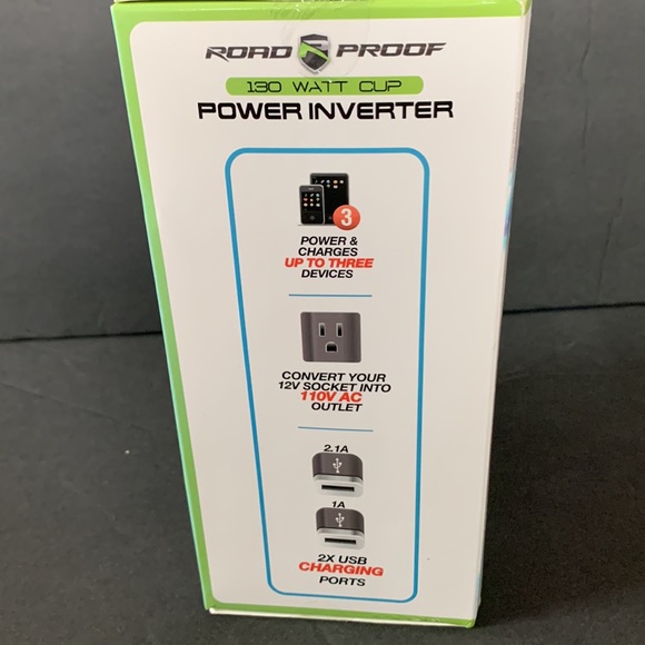 Road Proof Power Inverter 130W 3.1 amp NIB - Picture 4 of 6